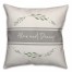 Simple Stripe Wreath 18x18 Personalized Spun Poly Pillow