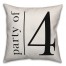 Party of 4 - Black and White 18x18 Spun Poly Pillow