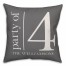 Party of 4 - Gray and White 18x18 Personalized Spun Poly Pillow