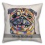 Personalized Watercolor Pug Pillow