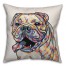 Watercolor Bulldog Pillow