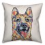 Watercolor German Shepherd Pillow