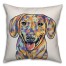 Watercolor Dachshund Pillow