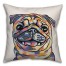 Watercolor Pug Pillow