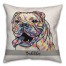 Personalized Watercolor Bulldog Pillow