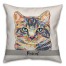 Personalized Watercolor Cat Pillow