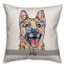 Personalized Watercolor German Shepherd Pillow