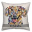Personalized Watercolor Dachshund Pillow