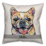 Personalized Watercolor French Bulldog Pillow