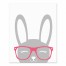 Happy Bunny with Glasses 8x10 Tabletop Canvas