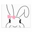 Cute Bunny with Bow 8x10 Tabletop Canvas