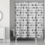Black and White Egg Pattern 71x74 Shower Curtain