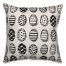 Black and White Egg Pattern 16x16 Spun Poly Pillow
