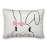 Cute Bunny with Bow 14x20 Spun Poly Pillow
