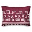 Maroon Mudcloth Pattern 14x20 Spun Poly Pillow