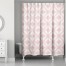Blush Watercolor Abstract Diamonds 71x74 Shower Curtain