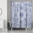 Navy Medallion 71x74 Shower Curtain