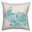 Floral Bunny Silhouette Pillow