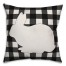 Black Buffalo Check Bunny Silhouette Pillow