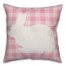 Pink Buffalo Check Bunny Silhouette Pillow