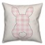 Pink Buffalo Check Sitting Bunny Silhouette Pillow