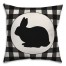 Buffalo Check Bunny Silhouette Pillow