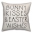 Bunny Kisses and Easter Wishes Typography Pillow