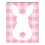 Pink Buffalo Check Bunny Silhouette Wall Art