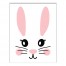 Simple Bunny Face Wall Art
