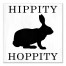 Hippity Hoppity Rabbit Silhouette Wall Art