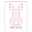 Pink Buffalo Check Bunny Silhouette Wall Art