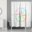 Colorful Compass 71x74 Shower Curtain