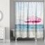 Pink Umbrella 71x74 Shower Curtain