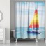 Colorful Sailboat 71x74 Shower Curtain