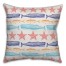 Colorful Sea Life Stripes Pillow