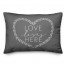 Love live here grey heart 14x20 Spun Poly Pillow Cover
