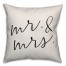 Mr and Mrs thin script Pillow