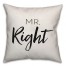 Mr Right Mrs Always Right Reversible Pillow