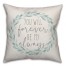 You will forever be my always watercolor wreath Pillow