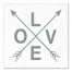 Love Arrows 16x16 Canvas Wall Art