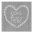 Love Lives Here Heart Wreath 16x16 Canvas Wall Art