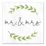 Mr and Mrs Wreath 16x16 Canvas Wall Art