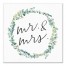 Mr and Mrs Eucalyptus Wreath 16x16 Canvas Wall Art