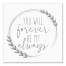 You will forever be my always grey wreath 16x16 Canvas Wall Art