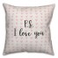 P.S. I Love You Spun Poly Pillow