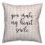 You Make My Heart Smile Spun Poly Pillow Cover