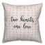 Two Hearts One Love Spun Poly Pillow Cover
