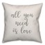 All You Need Is Love 16x16 Spun Poly Pillow Cover