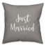 Just Married 16x16 Spun Poly Pillow Cover