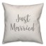 Just Married 16x16 Spun Poly Pillow Cover